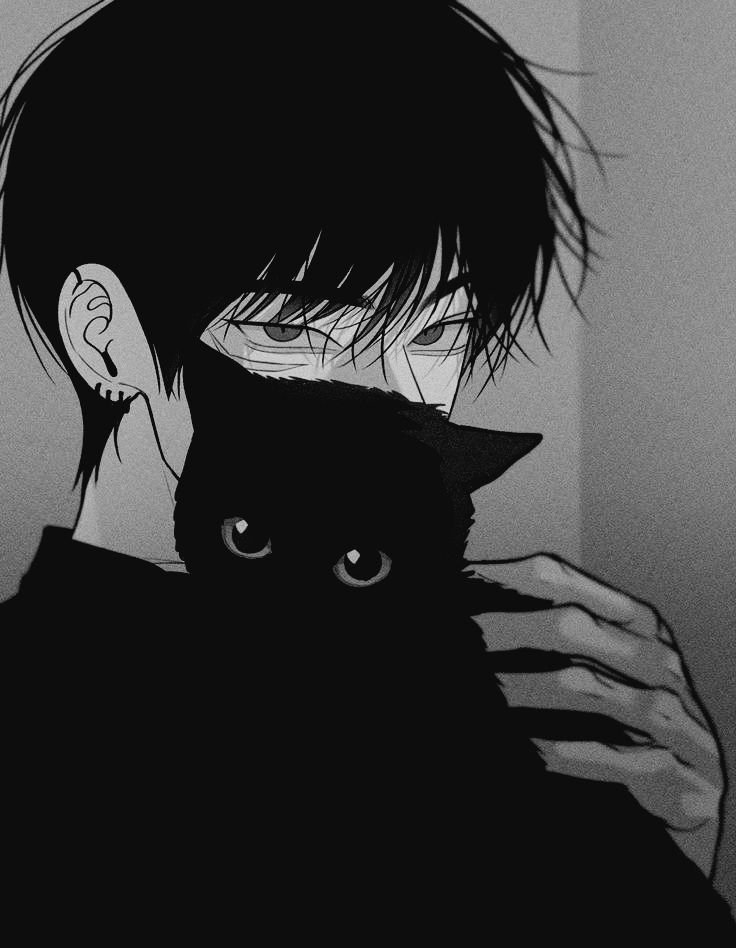 Anime Black And White Pfp Boy