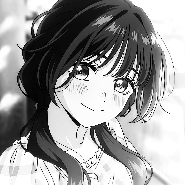 Anime Black And White Pfp Girl