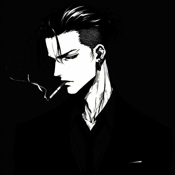 Anime Boy Pfp Black And White