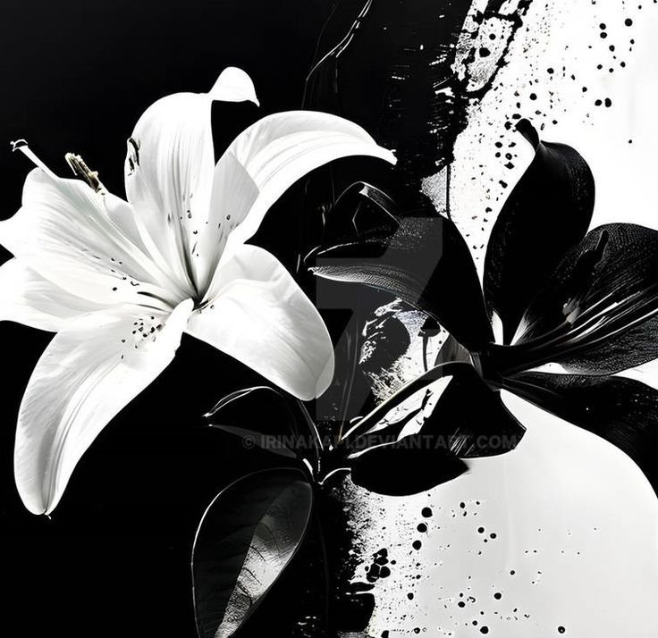 Black And White Pfp Flower
