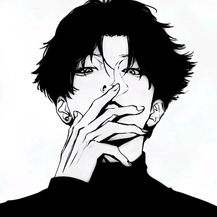 Cool Anime Black And White Pfp