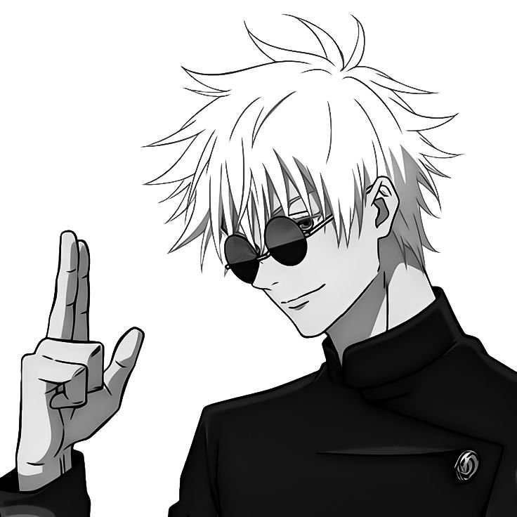 Gojo Black And White Pfp