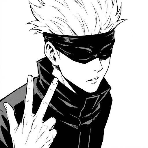 Gojo Black And White Pfp