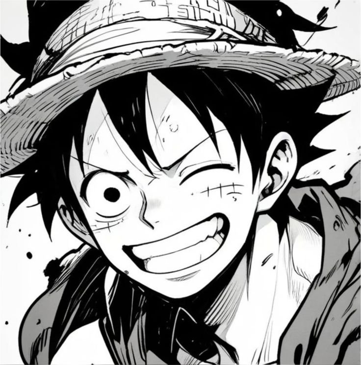 Luffy PFP Black And White