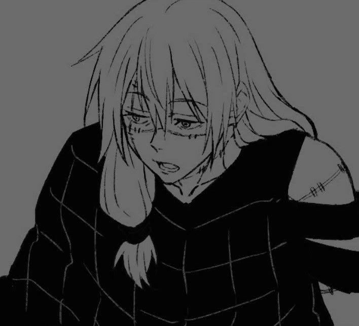 Mahito PFP Black And White