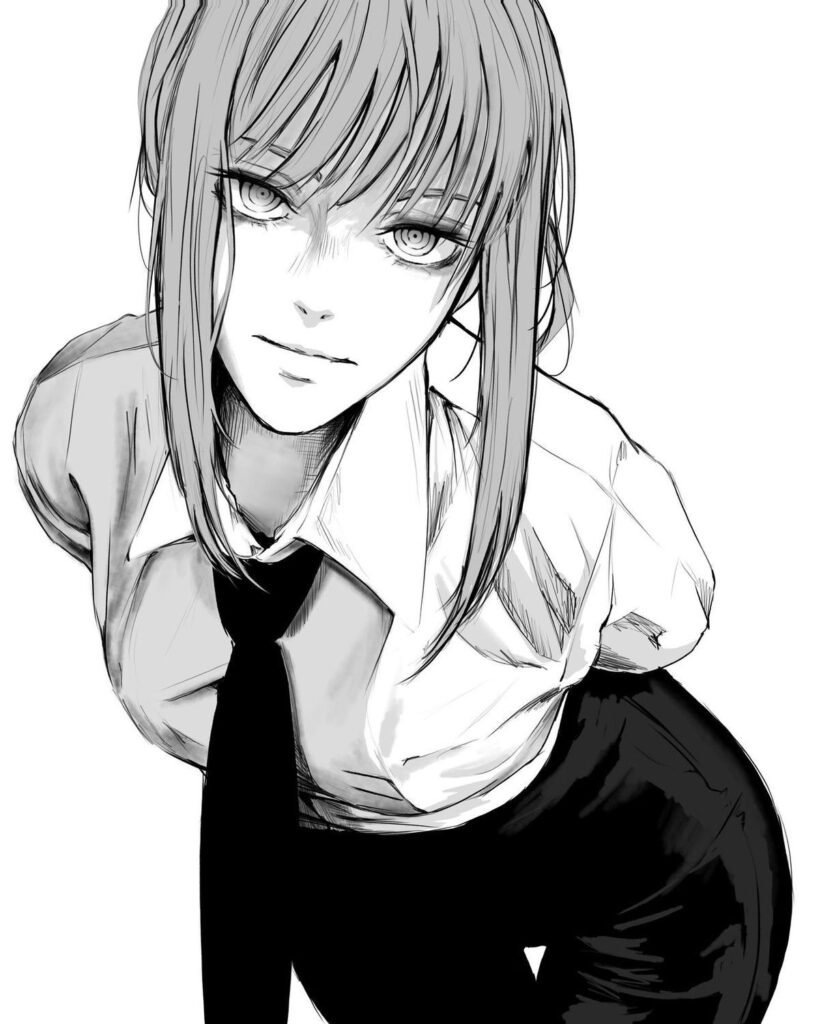 Makima PFP Black And White