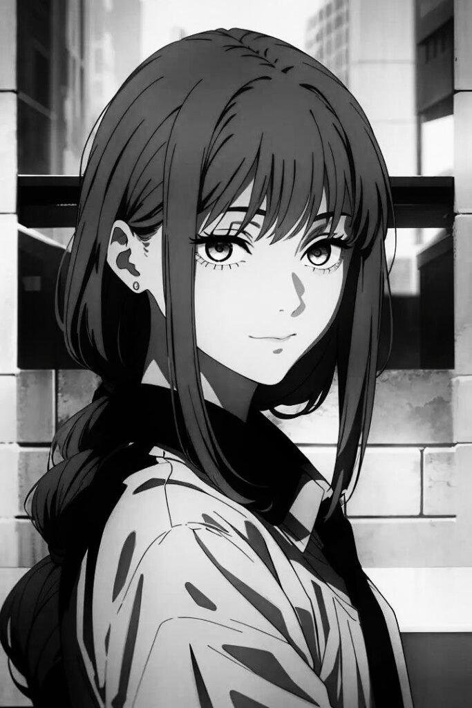 Makima PFP Black And White