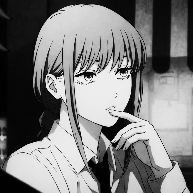 Makima PFP Black And White