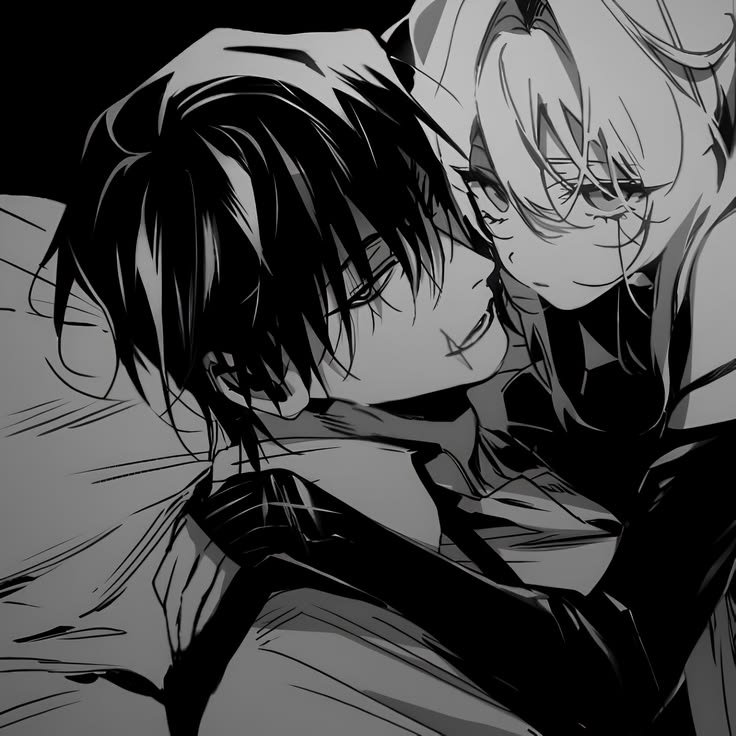 Matching Anime Black And White Pfp