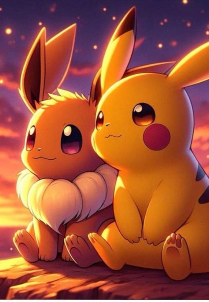 Pikachu and Eevee Matching PFP