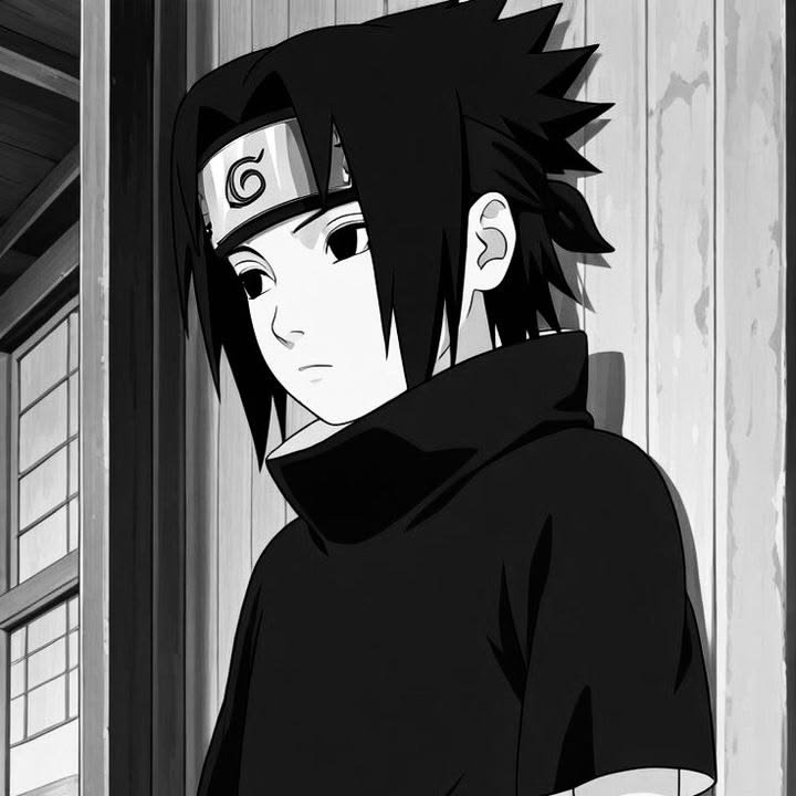 Sasuke Black And White Pfp