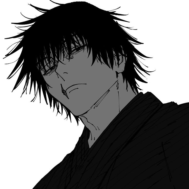 Toji Black And White Pfp